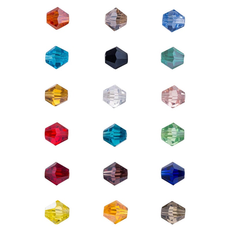 LONGWIN Lot 540pcs Glass Bicone Beads 8mm Crystal Beads Jewelry Making Supply for DIY Projects, Bracelets, Necklaces, Earrings - Image 2